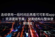 连续使用一段时间后再看可可影视app：资源更新节奏、分类结构与整体使用体验