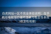 白虎网站一区不完全体验说明：在手机与电脑端的使用差异与稳定性表现（稳定性观察）