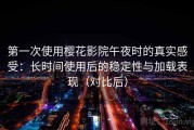 第一次使用樱花影院午夜时的真实感受：长时间使用后的稳定性与加载表现（对比后）