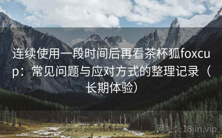 连续使用一段时间后再看茶杯狐foxcup：常见问题与应对方式的整理记录（长期体验）