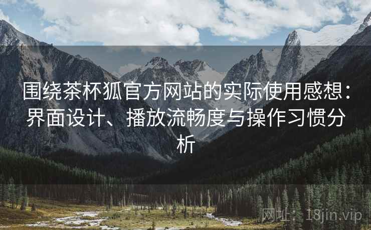 围绕茶杯狐官方网站的实际使用感想：界面设计、播放流畅度与操作习惯分析